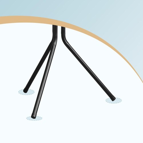 Stumtjener i metal med 16 knager, 175 cm - sort