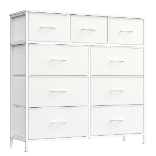 Kommode med 9 skuffer - Cloud White/Snow White