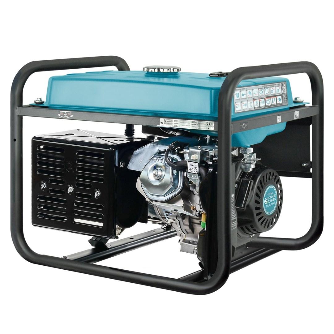 Könner & Söhnen KS 10000E-3 ATS benzingenerator 7.500 W 25 l sort/turkis