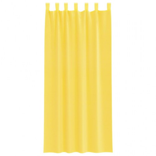Voile-gardiner med løkker - 2 stk., 140 × 225 cm, gul (OUTLET A)