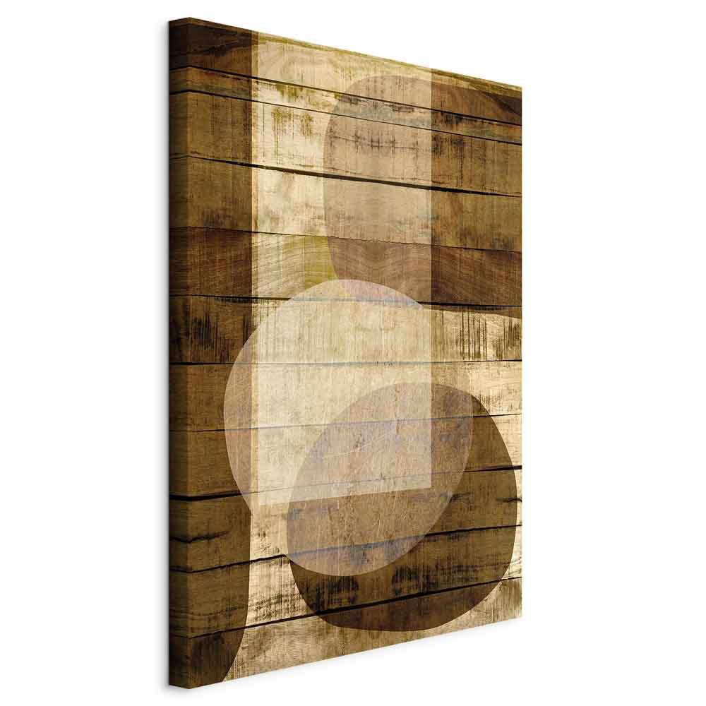 Lærredsbillede Golden Chocolate lodret abstrakt vægdekoration - 20 x 30 cm - På italiensk lærred