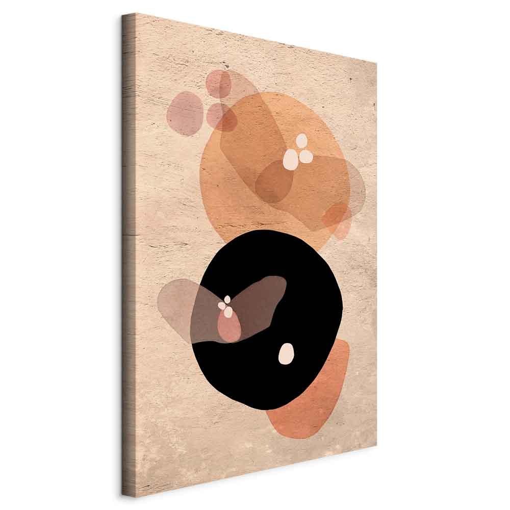 Abstrakt lærredsbillede Moon Butterfly 1 del lodret - 20 x 30 cm - På italiensk lærred