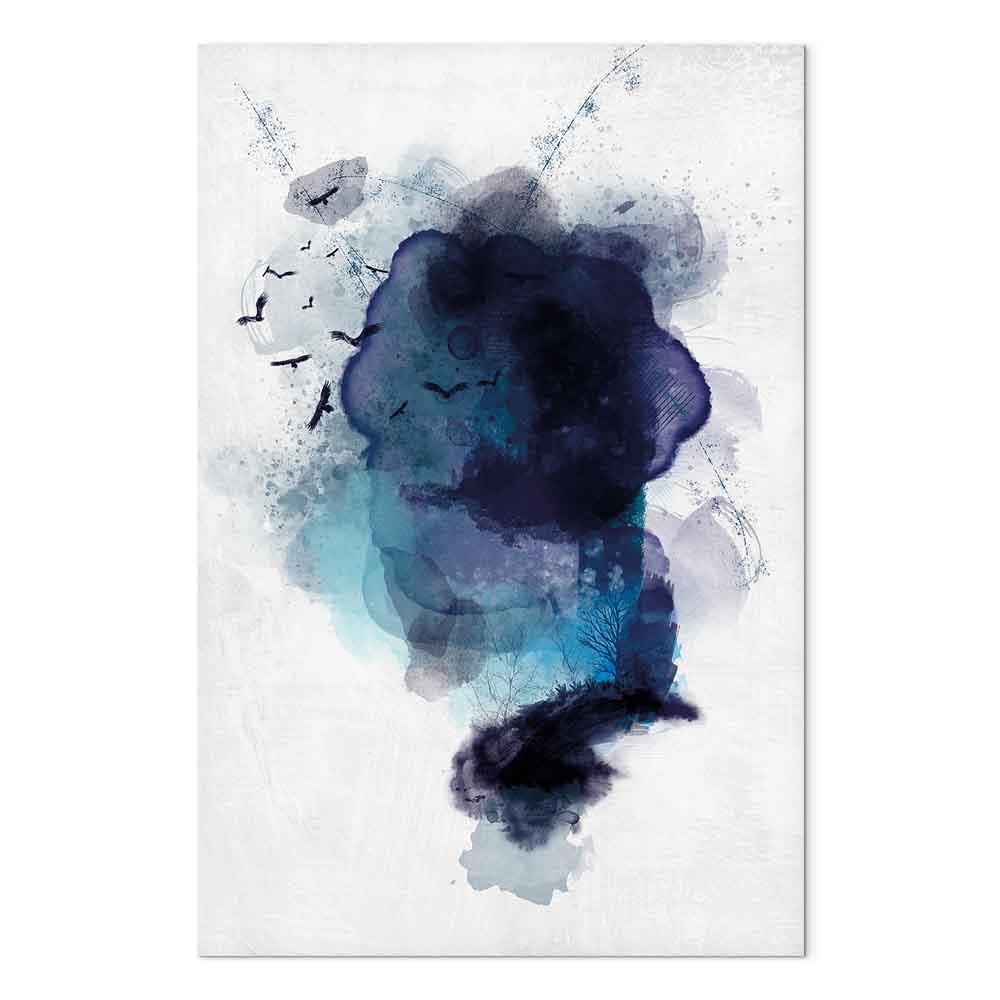 Billede på lærred Blue Memory 1-delt lodret - 20 x 30 cm - Premium Print