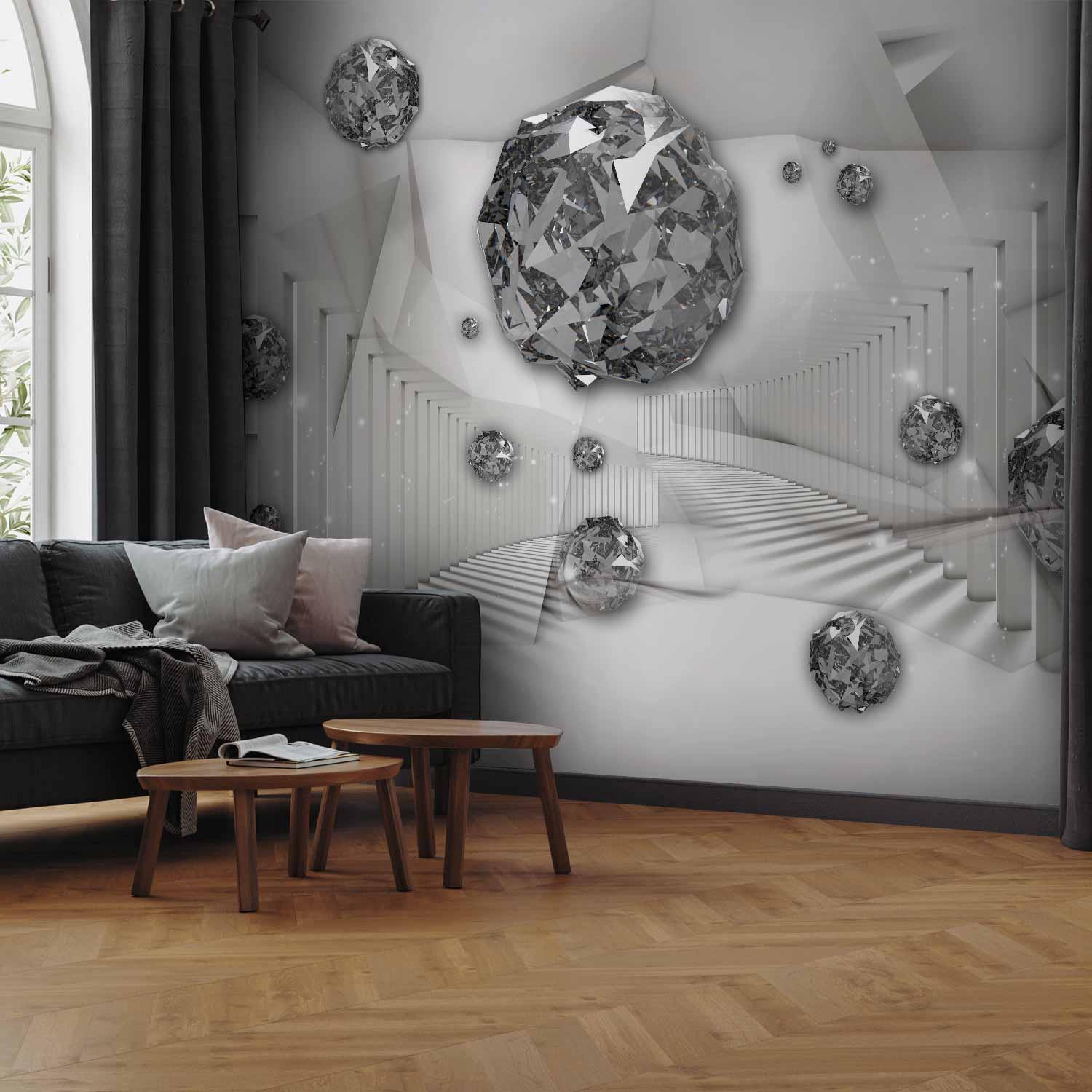 Fototapet Diamantkammer 3D - 98 x 70 cm - Selvklæbende