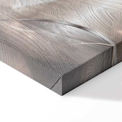 Lærredsbillede Glitrende mælkebøtter (5 dele) - beige, bredformat