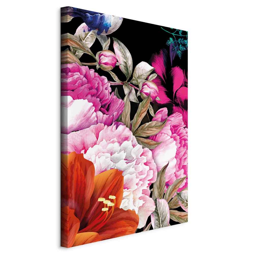 Lærredsbillede Duften af sommer 1 del lodret blomster - 20 x 30 cm - På italiensk lærred