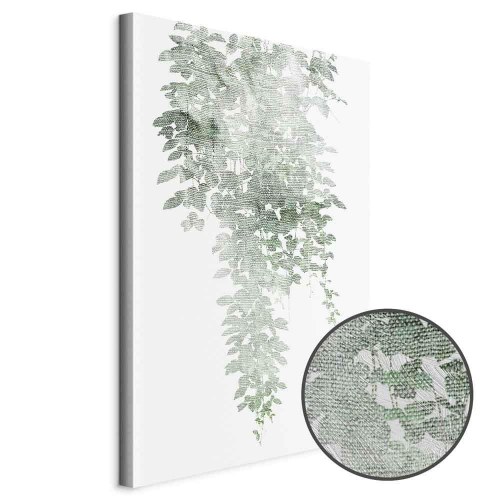 Lærredsbillede Green Cascade lodret - grønne blade