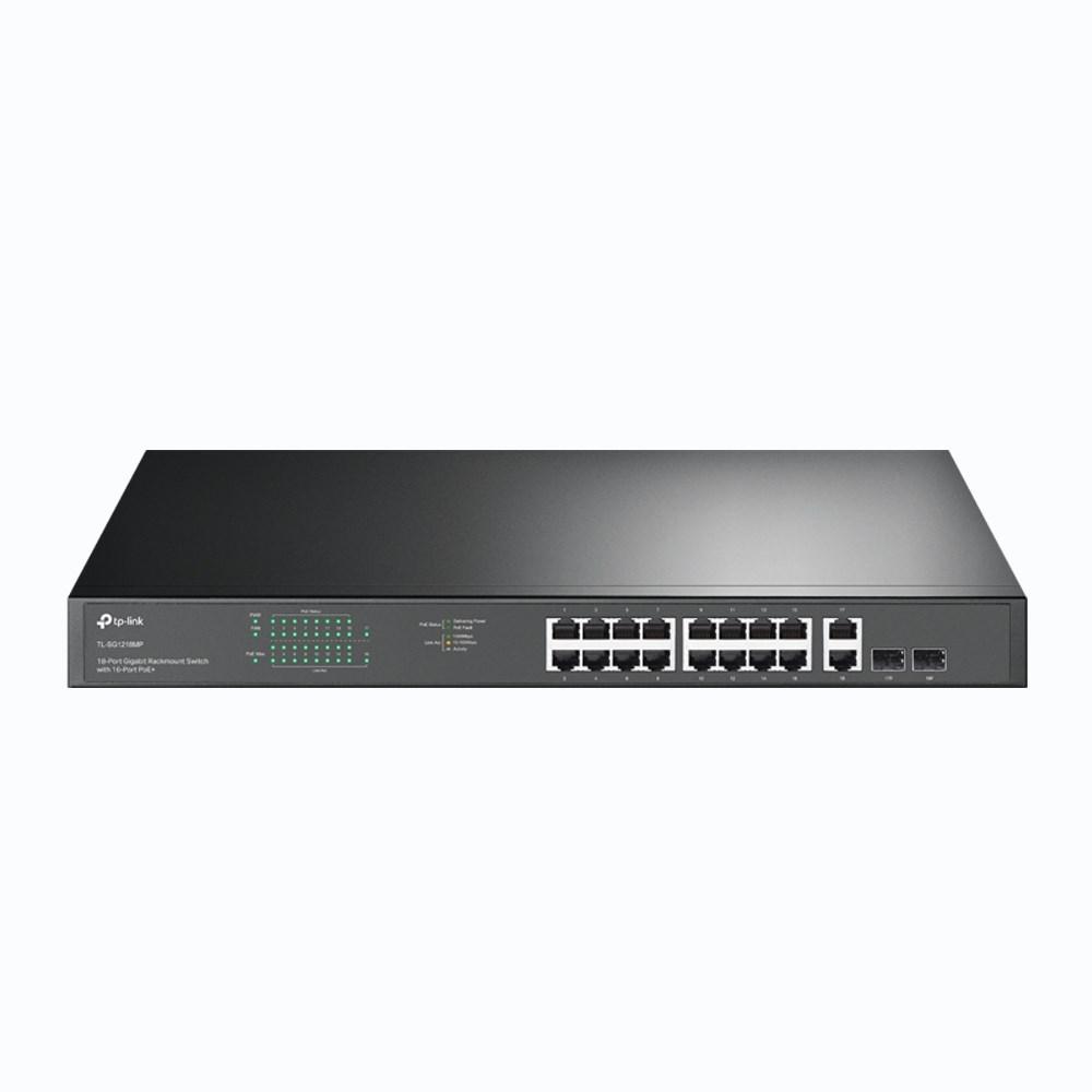 TP-Link TL-SG1218MP 18-port gigabit rackmonterbar switch med 16 PoE+