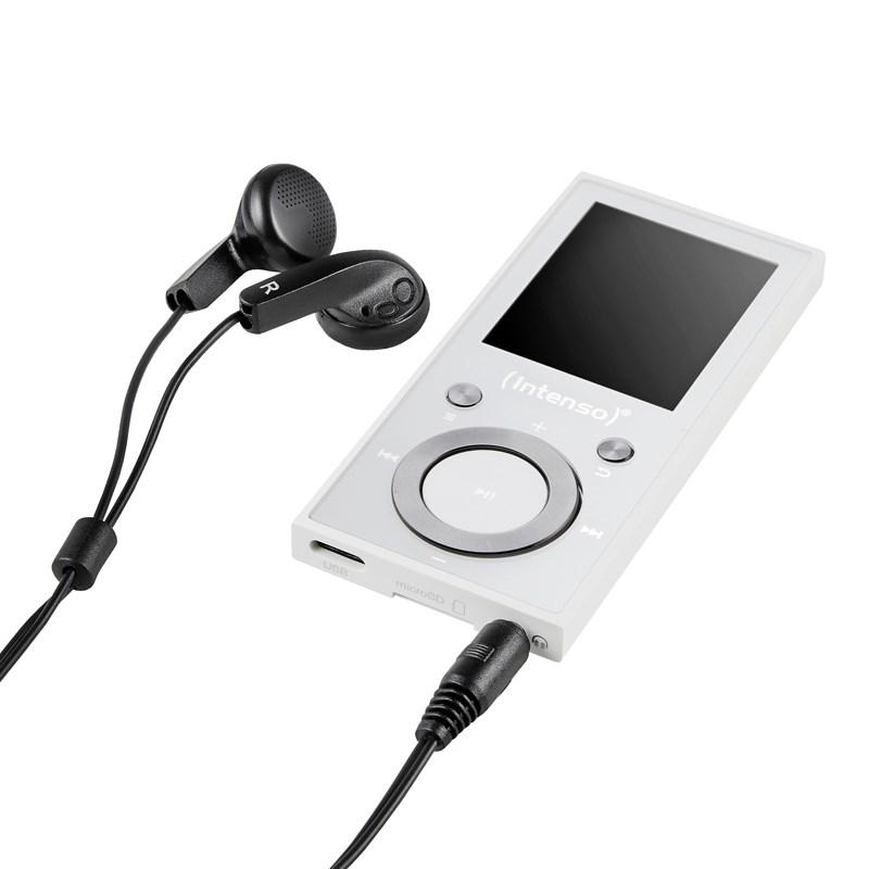 Intenso Video Scooter BT MP3-afspiller 64 GB med Bluetooth 5.0, 1,8" LCD-skærm og USB-C - hvid