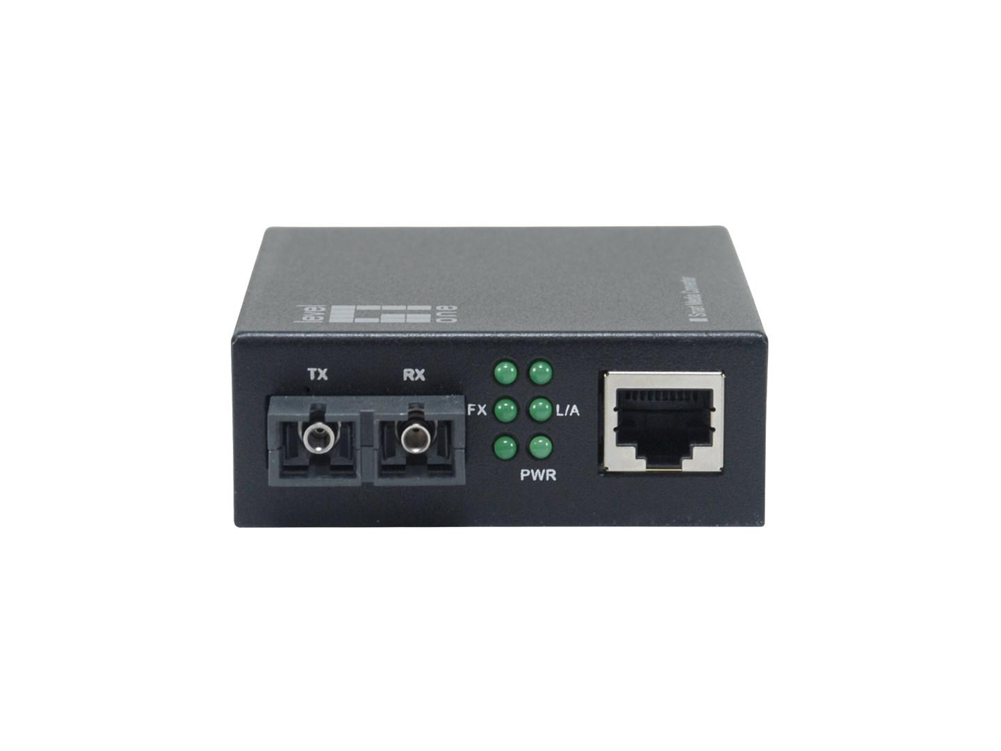 Smart Gigabit mediekonverter RJ45 til SC singlemode fiber 1310 nm 20 km