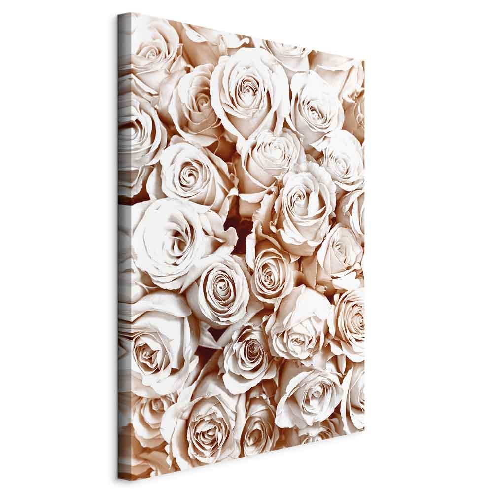 Lærredsbillede Rose Garden 1-delt vertikalt med roser - 20 x 30 cm - På italiensk lærred
