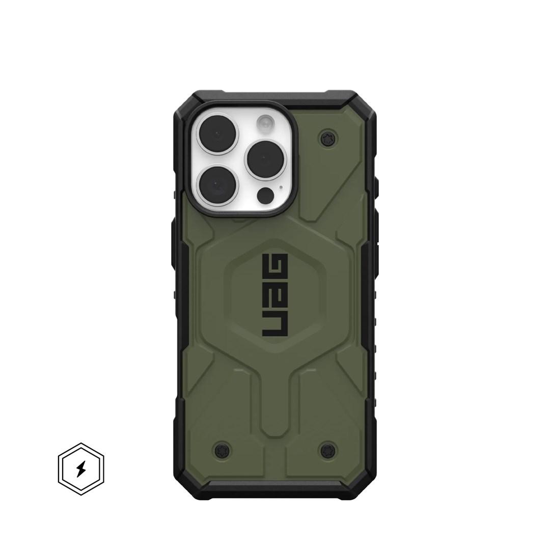 Urban Armor Gear Pathfinder mobilcover 6,3" til Apple med MagSafe - oliven