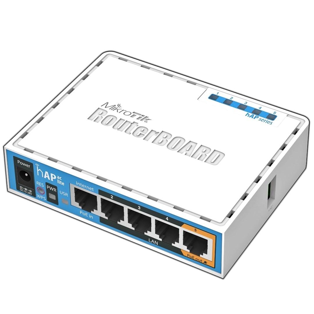 MikroTik hAP ac lite access point 733 Mbit/s med PoE - hvid
