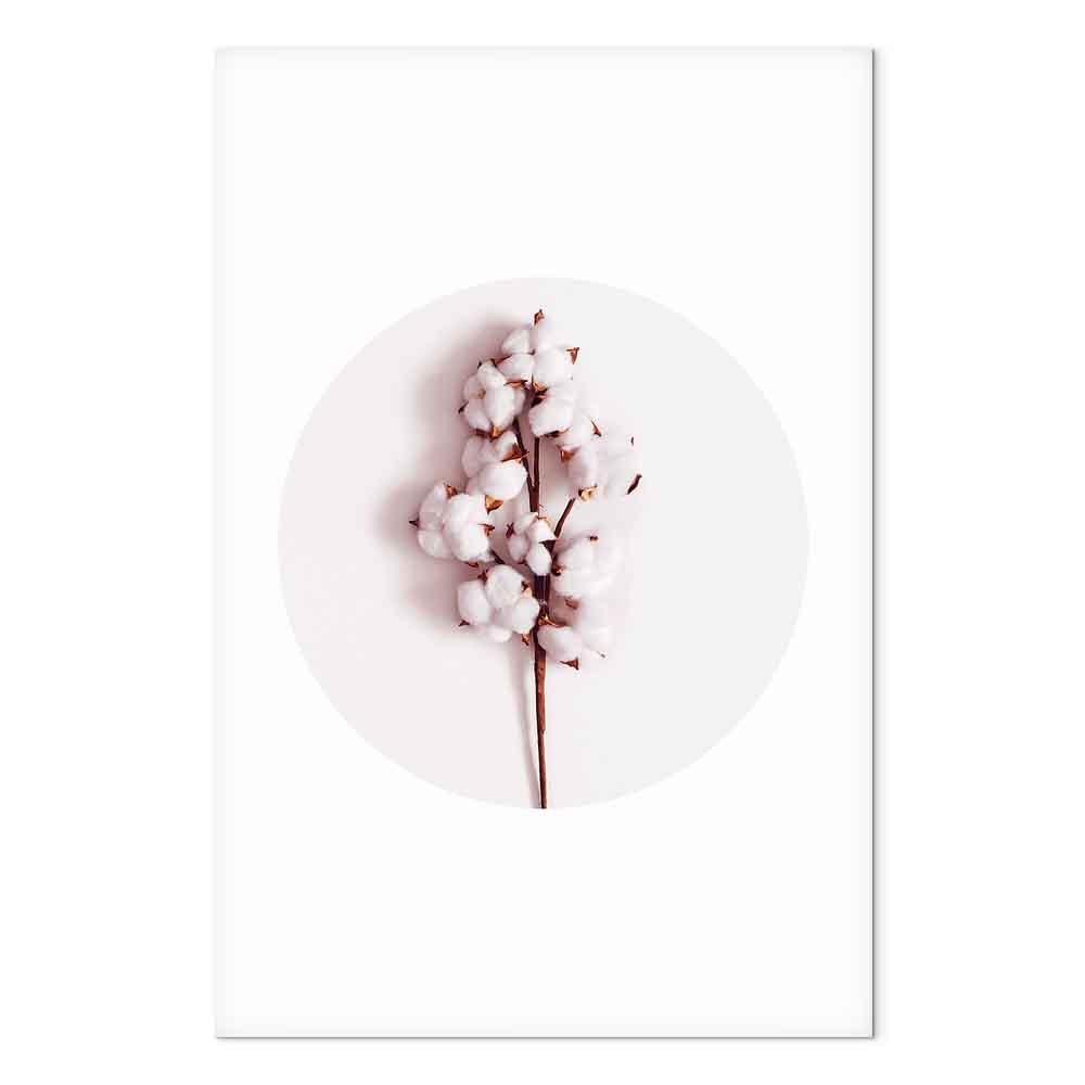Lærredsbillede Soft Cotton lodret med blomstermotiv - 20 x 30 cm - På italiensk lærred