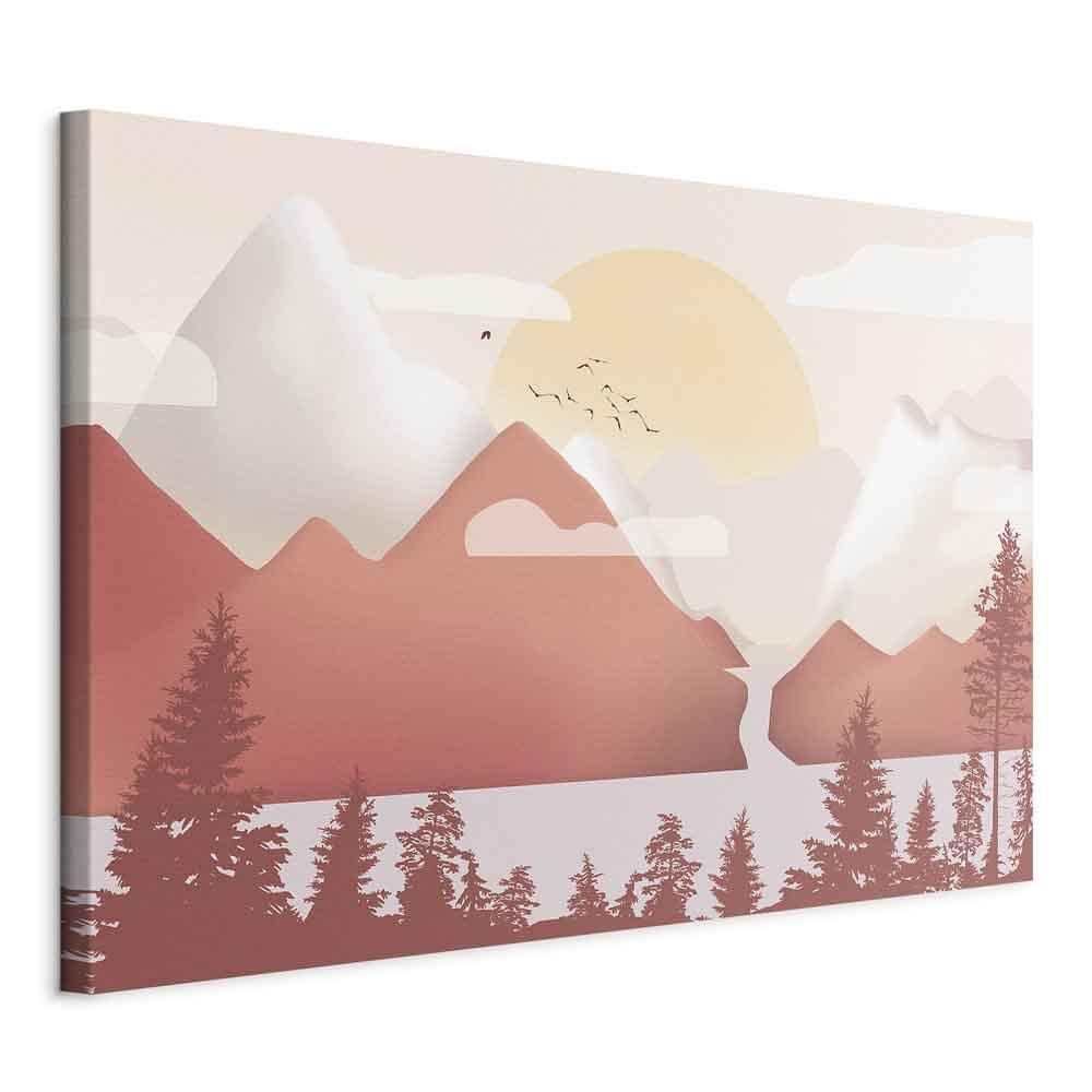Billede - Landscape at Sunset (1 Part) Wide - 120 x 80 cm - Standard