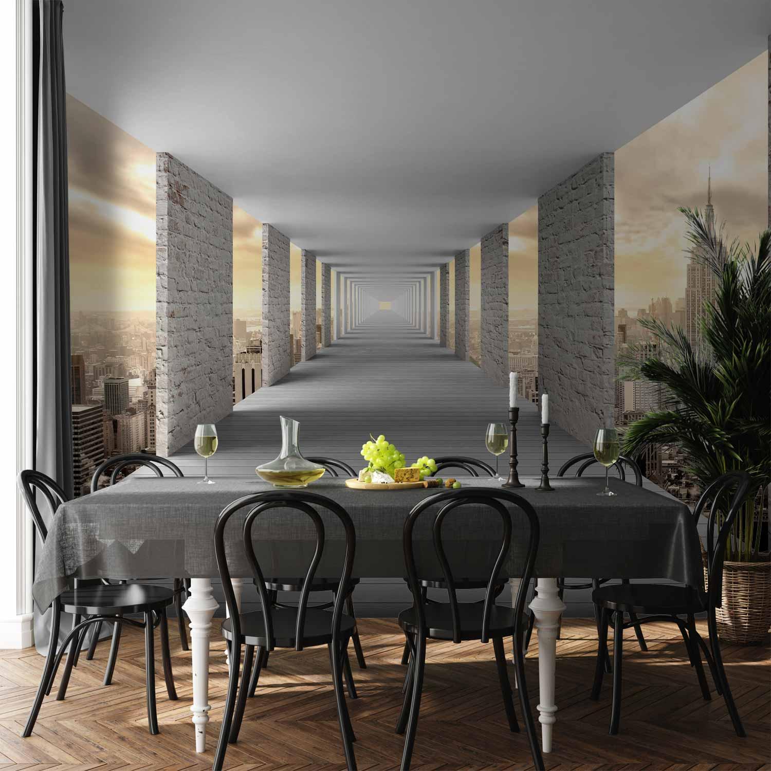 Fototapet 3D - Himmelkorridor - 500 x 350 cm - Vandtt
