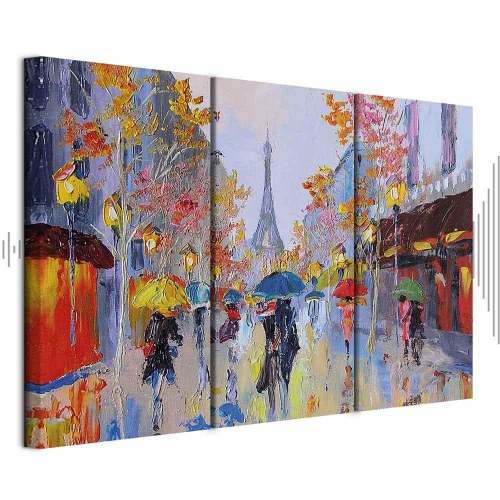 Lærredsbillede Rainy Paris