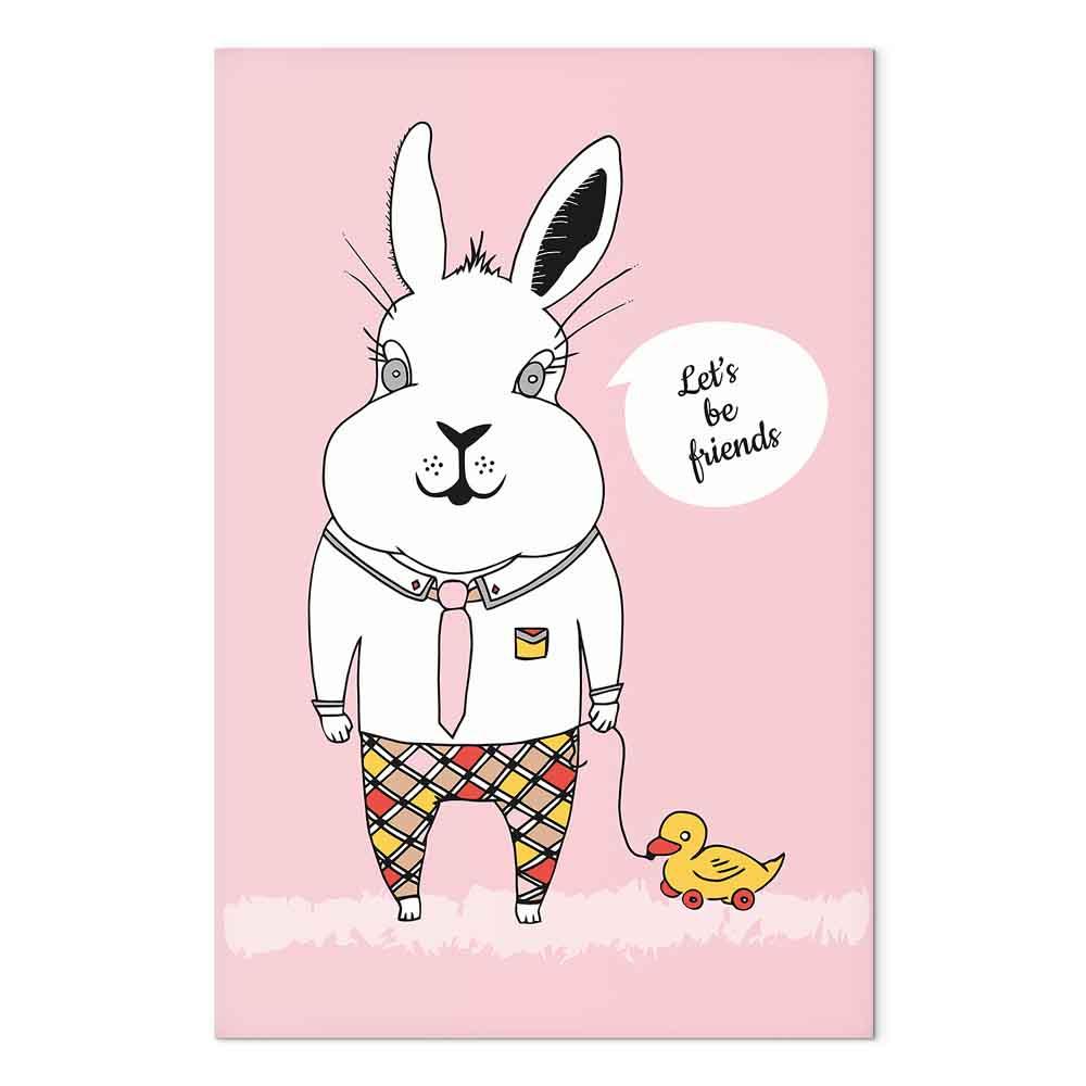 Billede - Rabbit's Friend (1 Part) Vertical - 80 x 120 cm - Premium Print