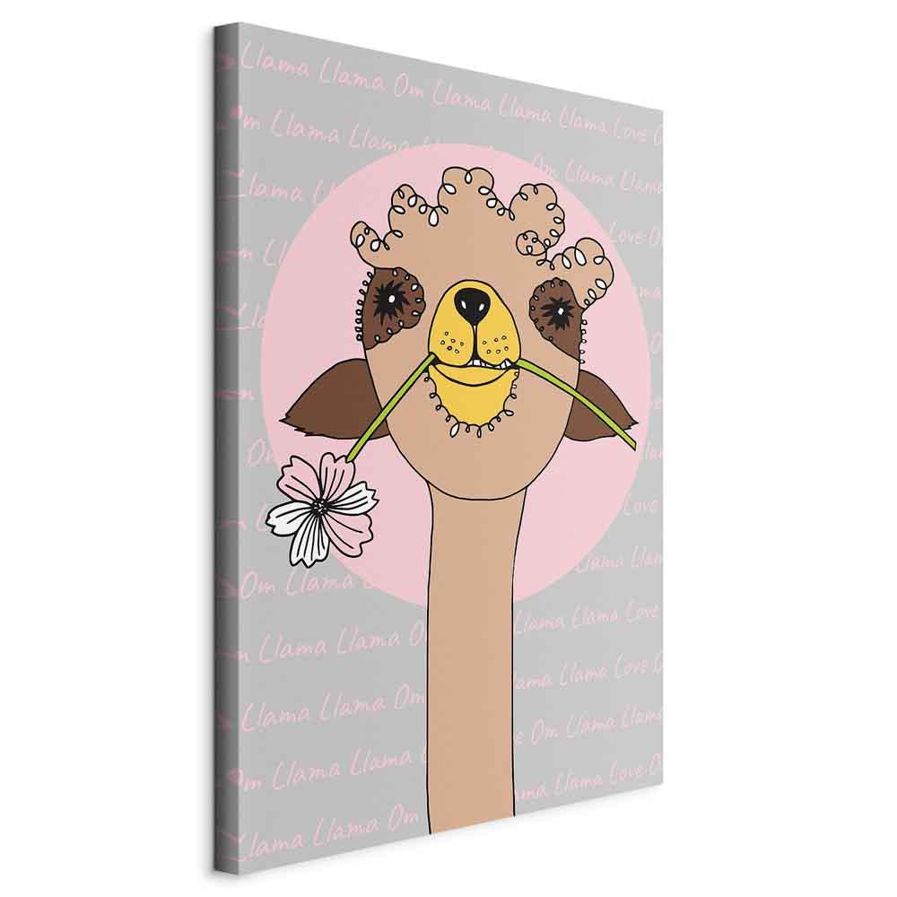 Billede - Happy Llama (1 Part) Vertical - 80 x 120 cm - Standard