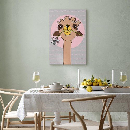 Lærredsbillede Happy Llama - 1 del, vertikal
