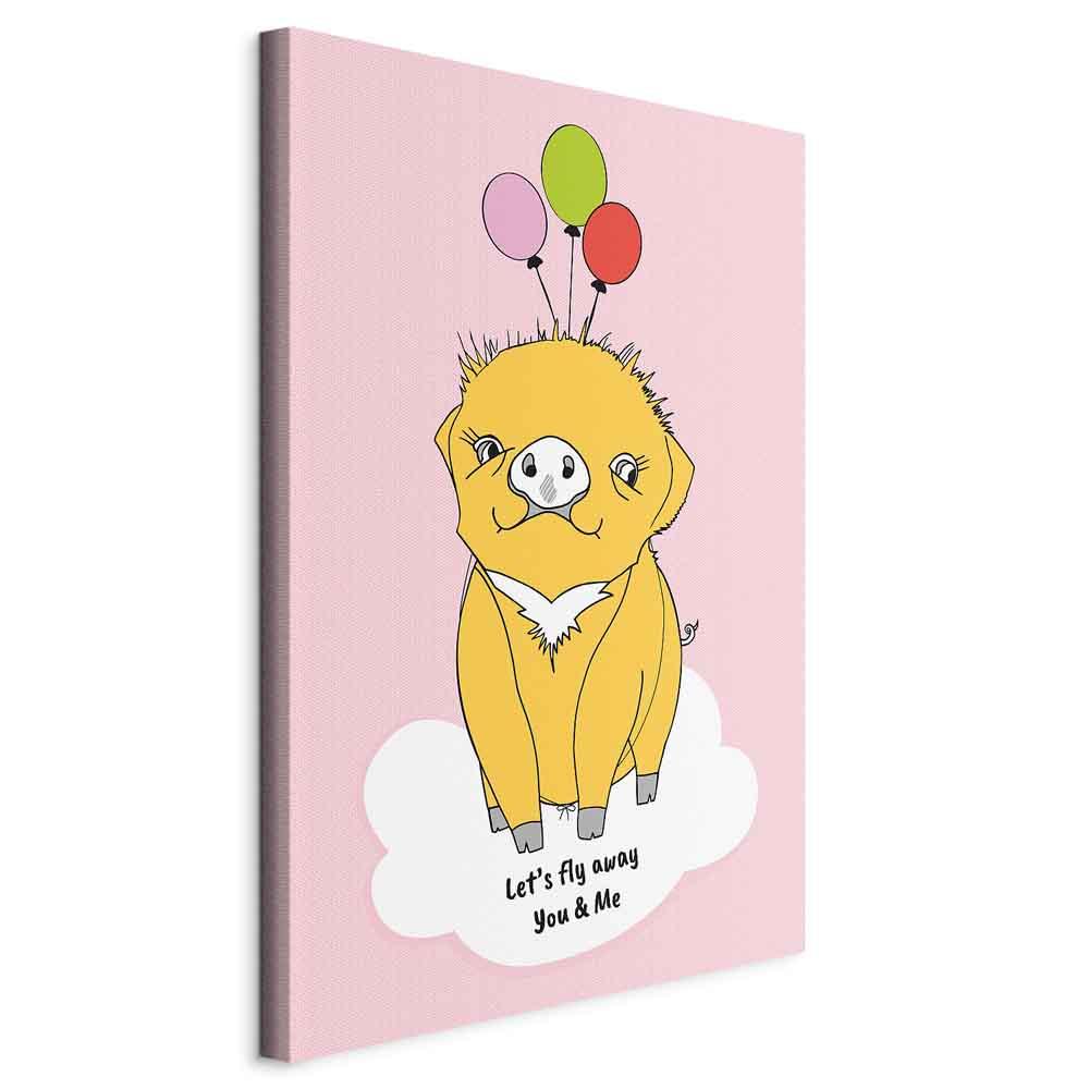 Billede - Soaring Pig (1 Part) Vertical - 80 x 120 cm - Standard