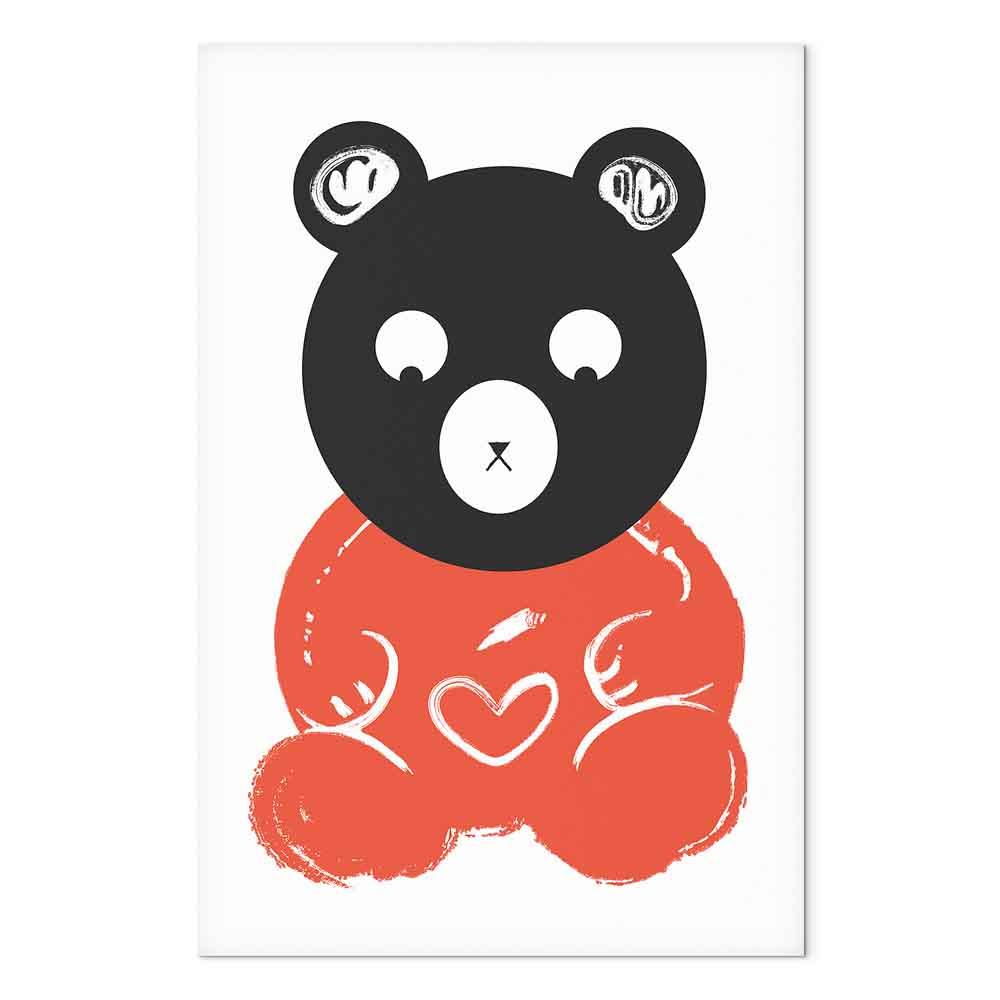 Billede - Thoughtful Bear (1 Part) Vertical - 80 x 120 cm - Premium Print