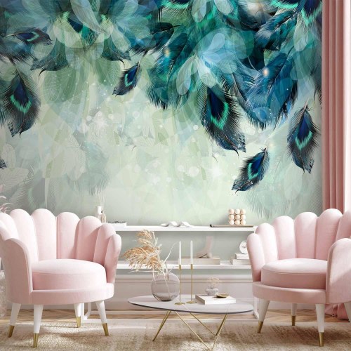 Fototapet Emerald Feathers