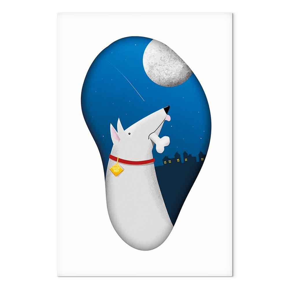 Billede - Dog Dreams (1 Part) Vertical - 80 x 120 cm - Premium Print