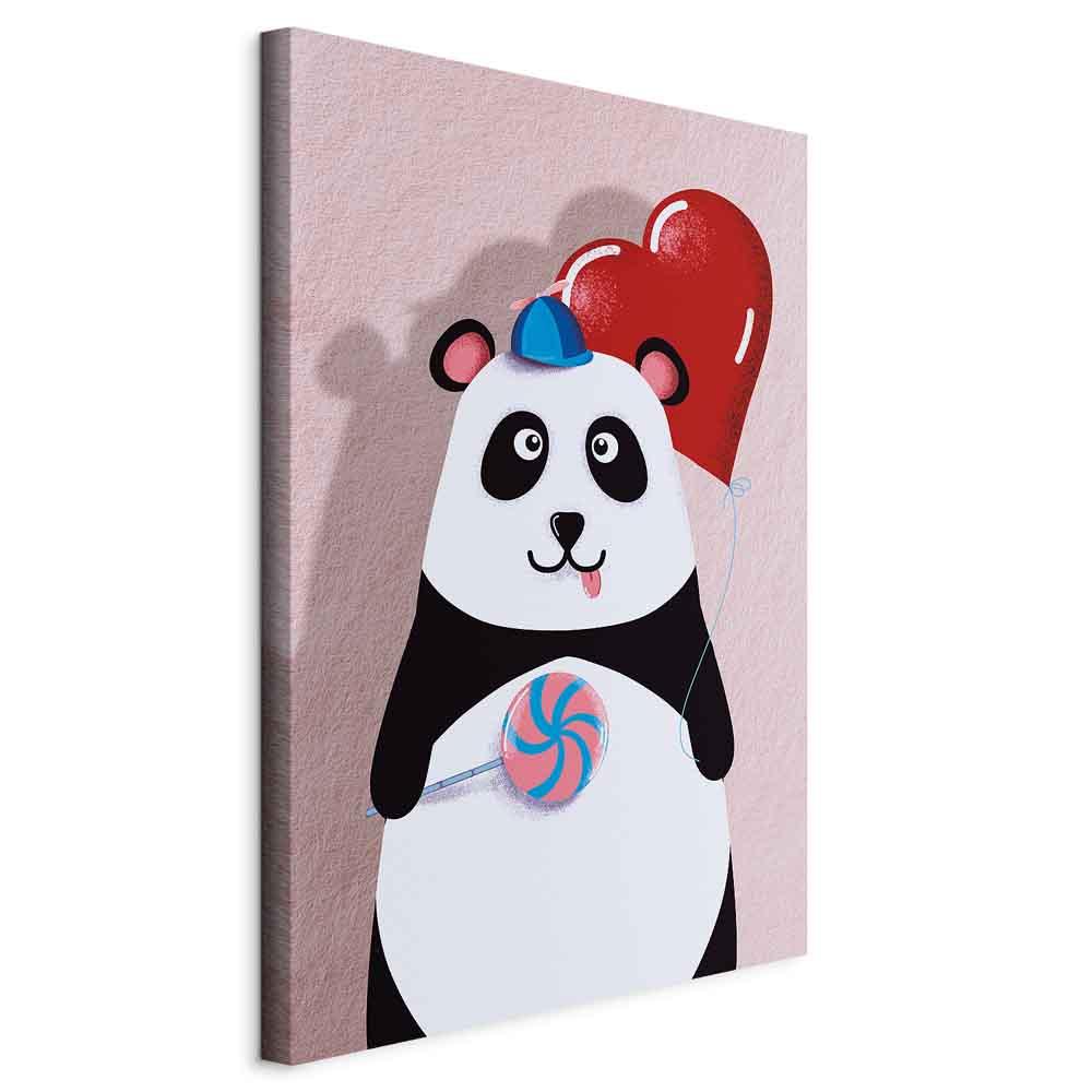 Billede - Panda with a Balloon (1 Part) Vertical - 80 x 120 cm - Standard