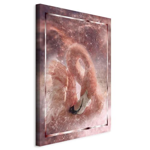 Lærredsbillede Space Flamingo - 1 del, lodret