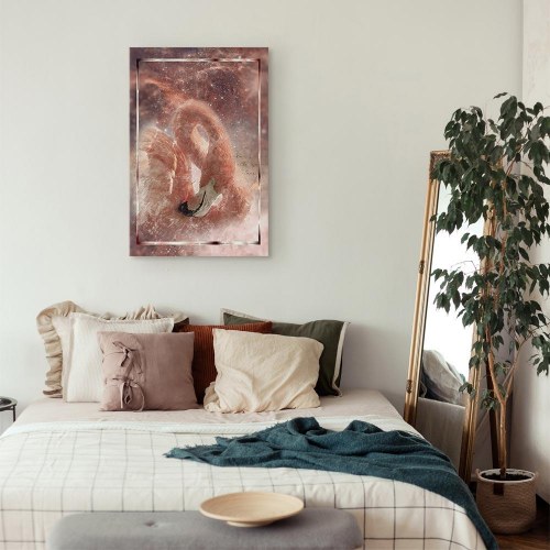 Lærredsbillede Space Flamingo - 1 del, lodret