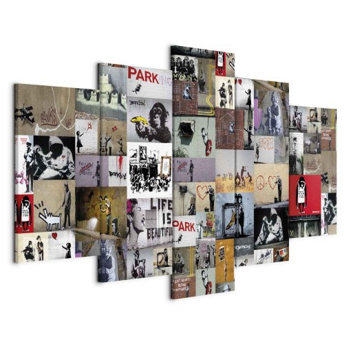 Lærredsbillede Art of Collage: Banksy IV