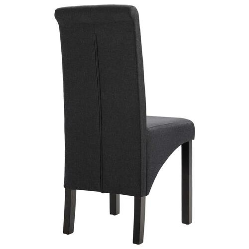 Spisebordsstole 6 stk. stof mørkegrå