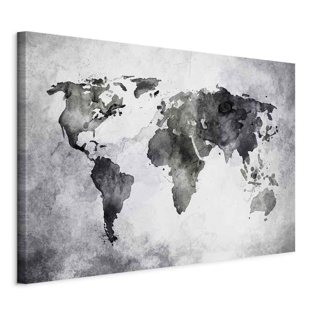 Verdenskort billede på lærred - Painted Planet Wide - 30 x 20 cm - Standard