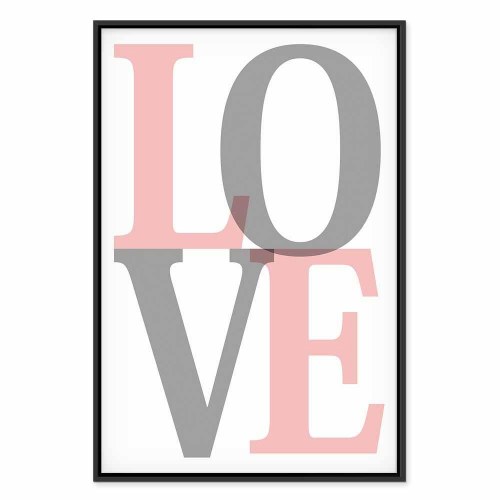 Lærredsbillede Grey Love 1 del - lodret
