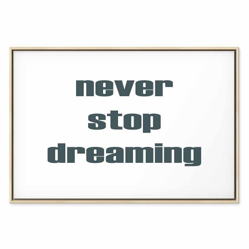 Lærredsbillede Never Stop Dreaming - wide