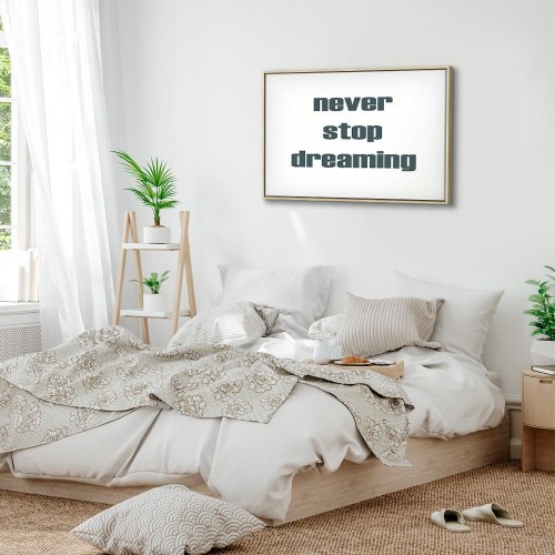 Lærredsbillede Never Stop Dreaming - wide