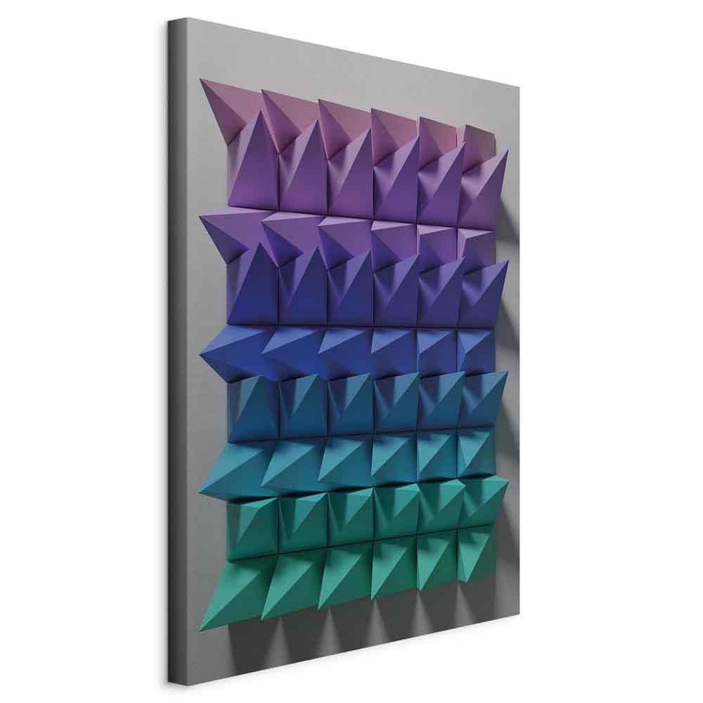 Lærredsbillede Uniform Motion lodret - abstrakt geometrisk vægkunst - 20 x 30 cm - Standard