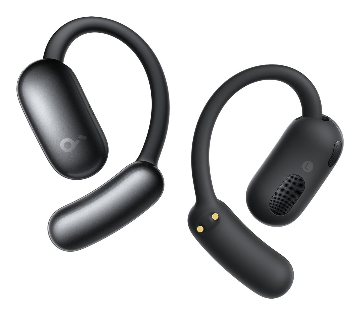 Soundcore AeroFit 2 trådløse open-ear høretelefoner med ørebøjle - sort