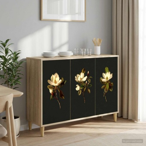 Sideboard BREMEN Sonoma-eg 102 x 33 x 75 cm i konstrueret træ
