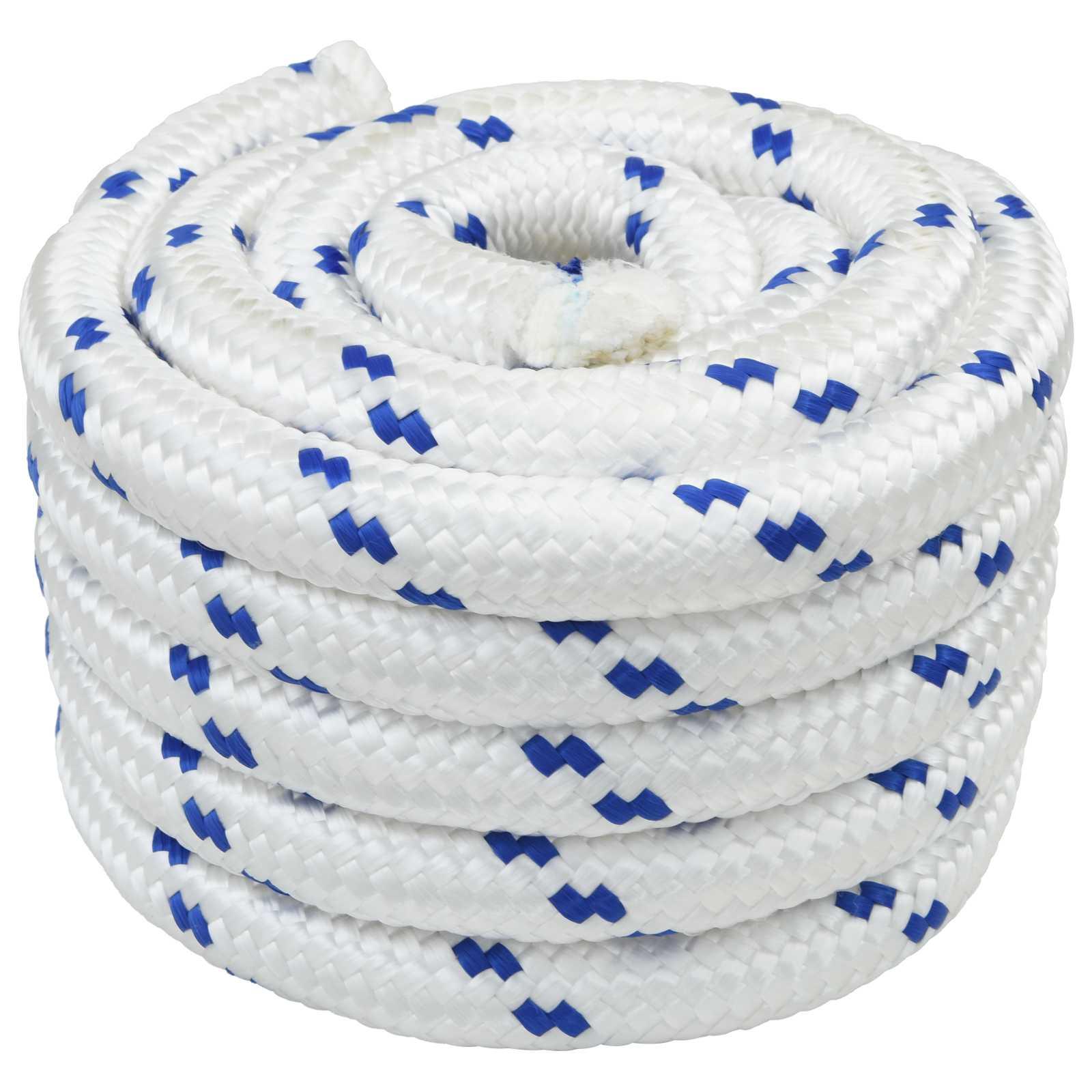 Bådsnor 6 mm 5 m hvid og blå