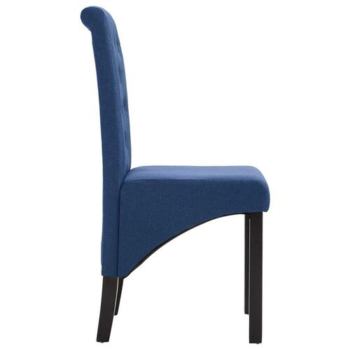Spisebordsstole 4 stk. stof blå