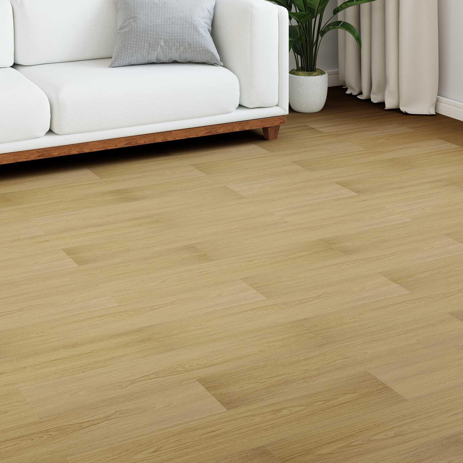 Laminatgulv i bleg creme 101 x 20 x 0,8 cm - 15 stk.