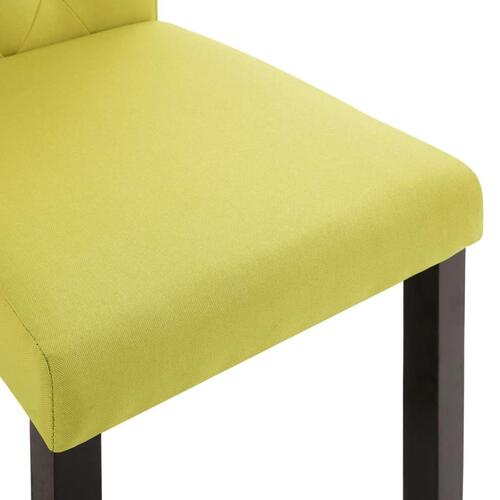 Spisebordsstole 6 stk. stof grøn