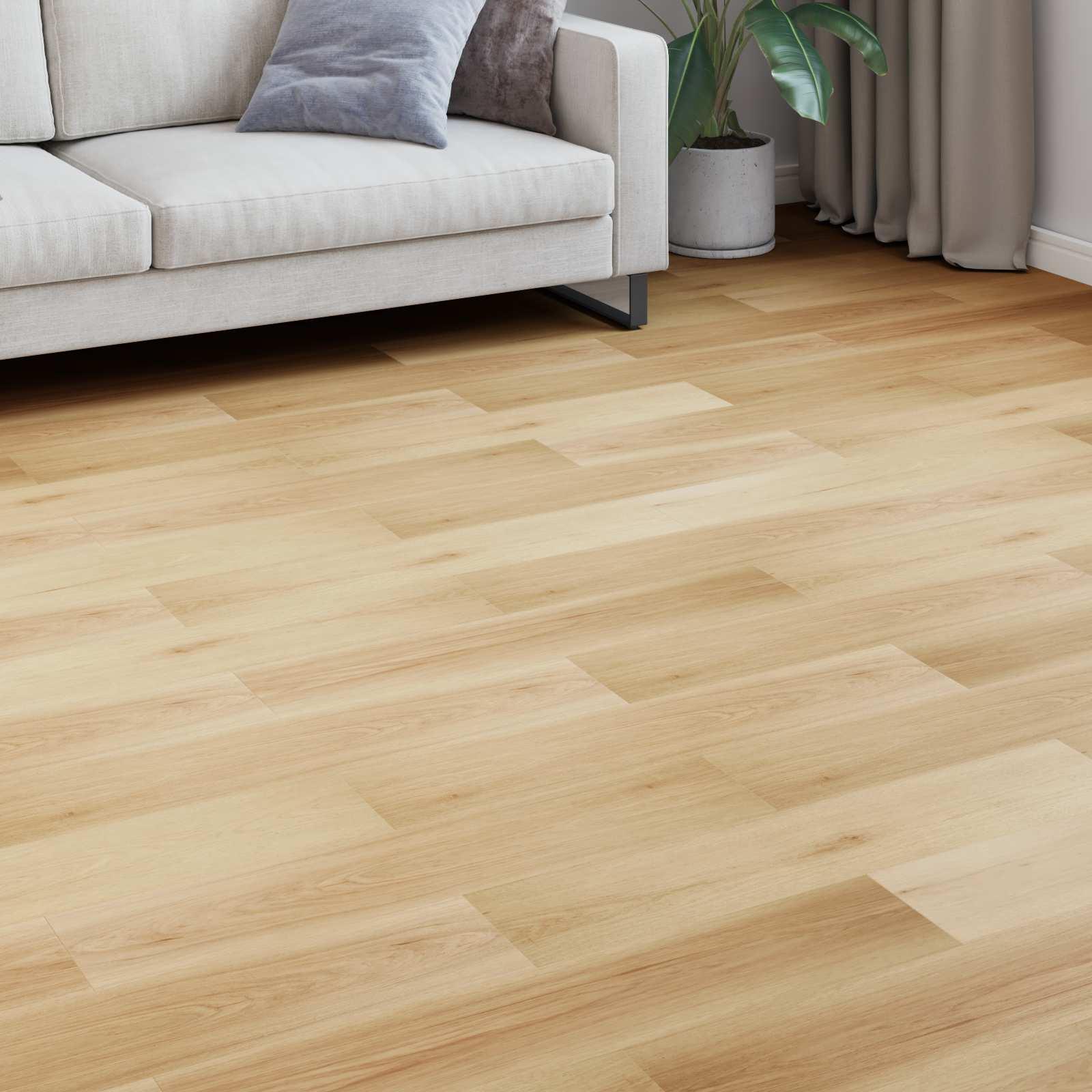 Laminatgulv lys ahorn 101 x 20 x 0,8 cm - 15 stk. i konstrueret træ