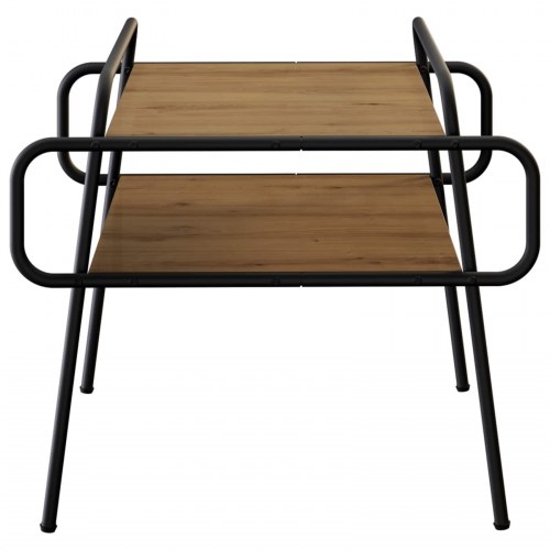 Sofabord i artisan-eg 50 x 50 x 51 cm med 2 hylder