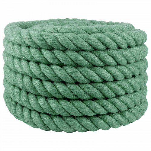 Jute reb 30 mm grøn 10 m - 100% Tossa jute