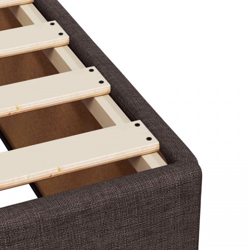Boxspring seng med madras og topmadras 80 x 200 cm mørk brun stof