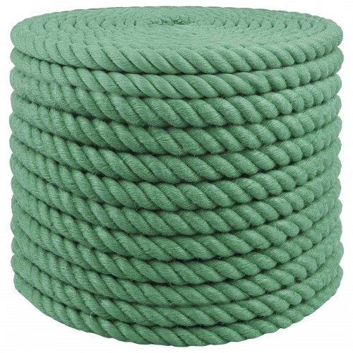 Jute reb 20 mm grøn 100 m - 100% Tossa jute