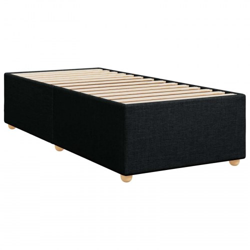 Boxspring seng med topmadras og hovedgærde 80 x 200 cm sort stof